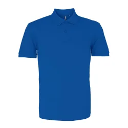Mens Plain Short Sleeve Polo Shirt (Bright Royal) - Multicolour Cotton - Size Medium