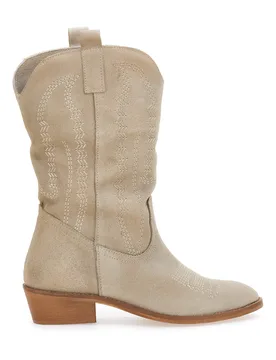Stivaletti Texani 7406 Beige Vera Pelle 36 - PITTARELLO GLAM - FashionsVida