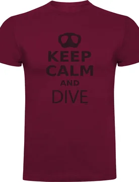 Maglietta A Maniche Corte Keep Calm And Dive - Kruskis - FashionsVida