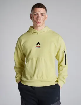 Manchester United x City Escape Fleece Hoodie Yellow L - Adidas - FashionsVida