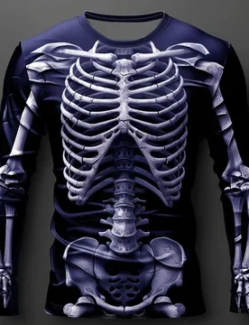 Graphic skull design casual subculture men's 3D printing sports outdoor long-sleeved round neck shirt spring and autumn clothing - Aliexpress - FashionsVida