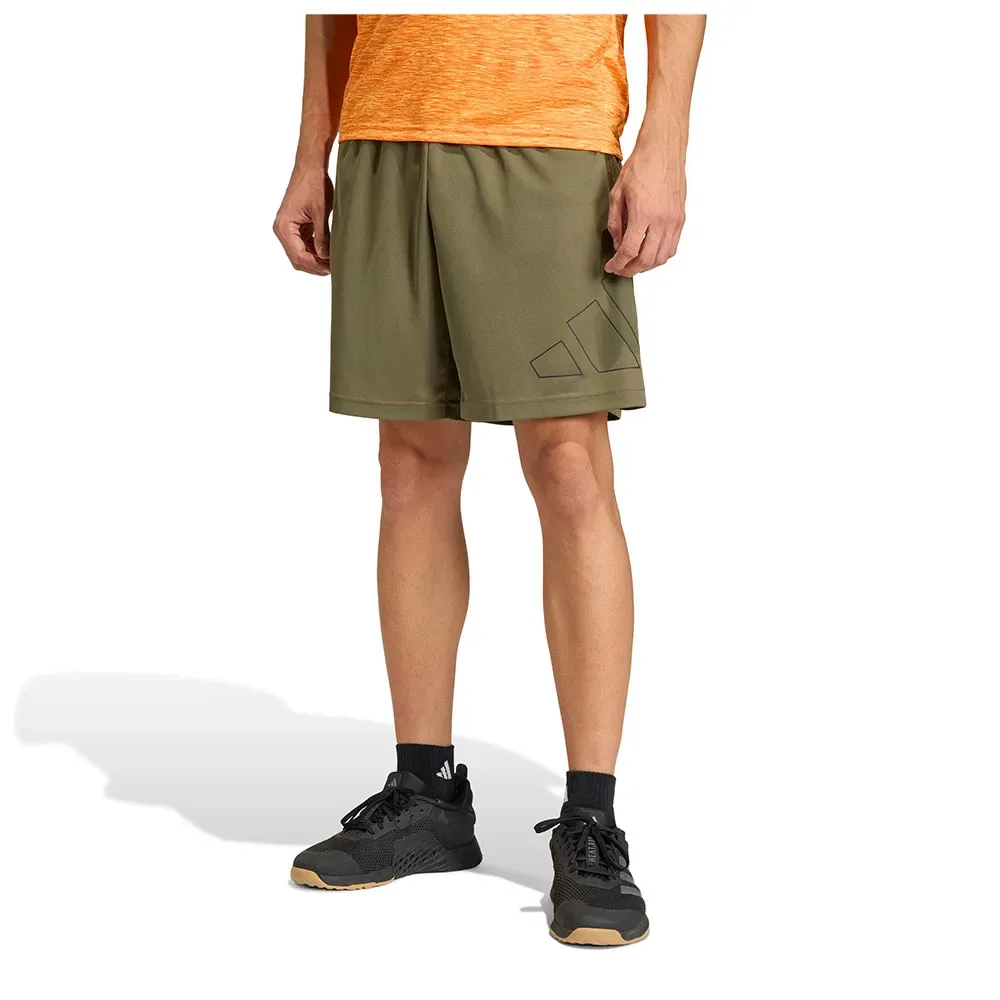 Short Workout Essentials Base Pique Big Logo 7´´ Olive Strata 2XL - Adidas - FashionsVida