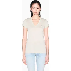 Camiseta de mujer slim fit cuello pico