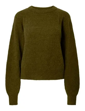 Pull Johi Wool Blend Fir Green M - Yas - FashionsVida