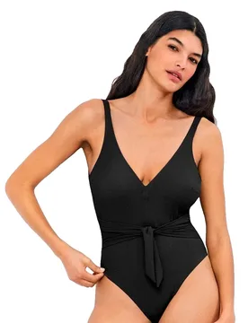 Wireless Swimsuit Black XL Women - GISELA - FashionsVida