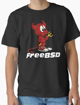 Beastie (FreeBSD) + Text Ubuntu Linux Operating System Graphic T‑Shirt Casual Short Sleeve Tees Geek IT Developer Fan Gift - Aliexpress - FashionsVida