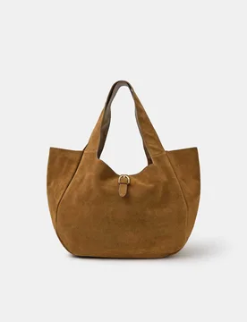 Suede Shoulder Bag Tan female - Accessorize - FashionsVida