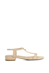 Women's 'Lyra' Leather Sandals in Natural Size: 6 - Natural - Size: 6
