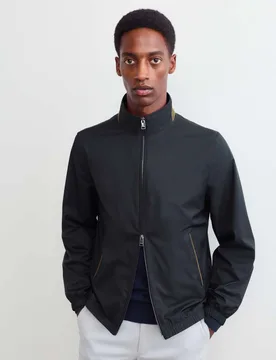 Nylon Bomber Jacket Dark Navy male - Jaeger - FashionsVida