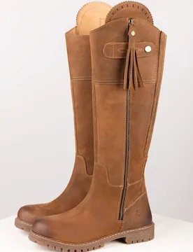 Bramham Womens Tall Leather Country Boots - - Size: 6 - Rydale - FashionsVida