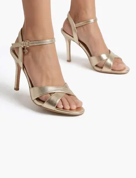 Soraya Ankle Strap Stiletto Heel Sandals Gold female - Kurt geiger - FashionsVida