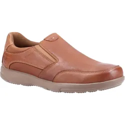 Mens Aaron Slip On Leather Shoe (Chestnut Brown) - Multicolour - Size Uk 10