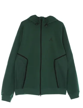 Felpa Leggera Cappuccio Zip Uomo Dri Fit Air Statement Fleece Fullzip Hoodie Noble Green/black - Jordan - FashionsVida