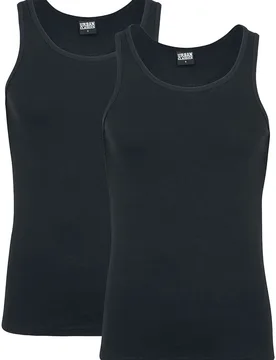 Tank-Top - 2-Pack Seamless Tanktop - S bis XXL - für Männer - Größe L - schwarz - Männer - male - Urban classics - FashionsVida