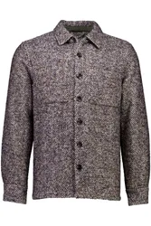 Brushed structure overshirt male