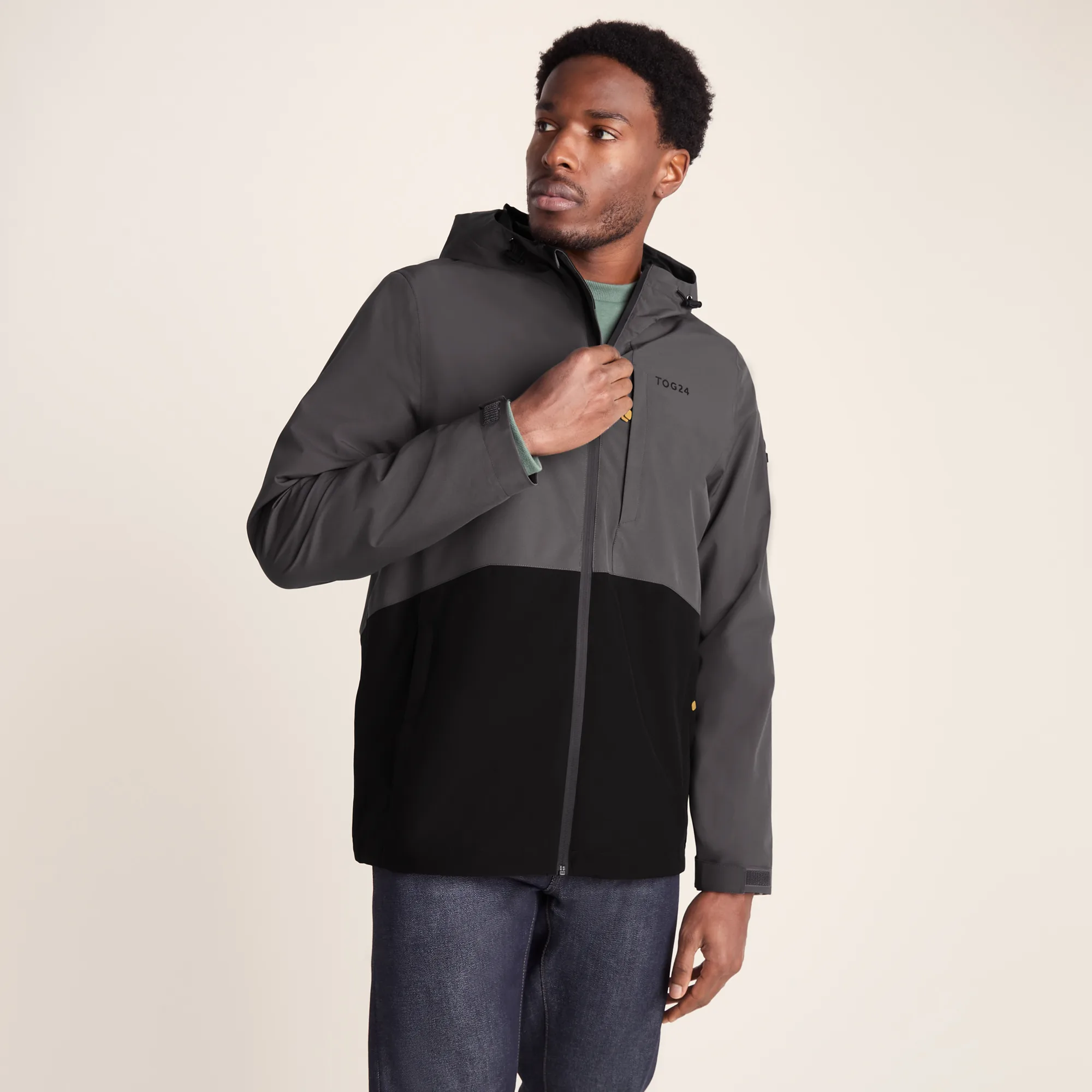 Ellon Mens Waterproof Jacket - Black/deep Slate - Size 3xl - TOG24 - FashionsVida