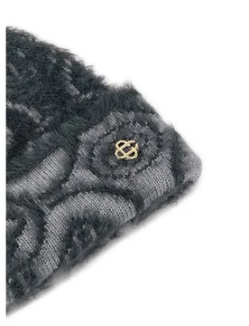 Bonnet logo en laine mérinos mélangée - Casablanca Paris - FashionsVida
