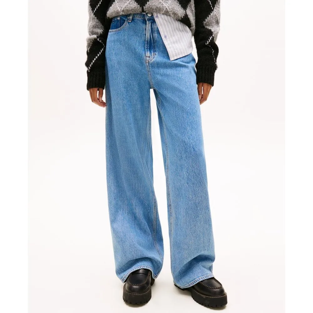 Vaquero de mujer de tiro alto y pernera ancha - Tommy Jeans - FashionsVida