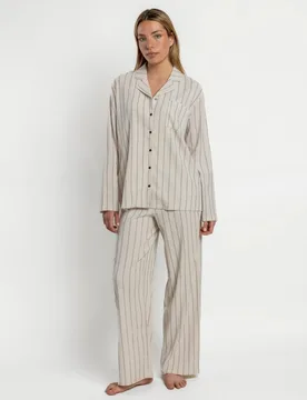 Pijama largo abierto de mujer de tejido especial con estructura - Admas - FashionsVida