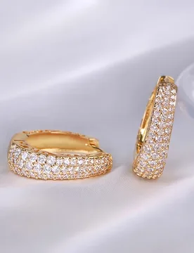 Classic Dazzling CZ Hoop Earrings For Women Vintage Simple Zircon U Style Drop Earrings Piercing Elegant Party Jewelry Wholesale - Aliexpress - FashionsVida
