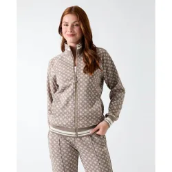 Chaqueta con cremallera y bolsillos de mujer