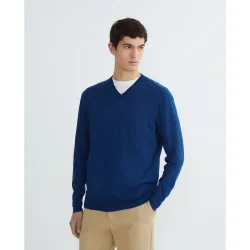 Jersey de hombre cuello pico liso