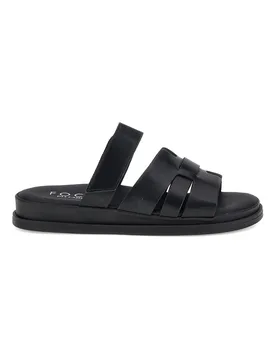 Ciabatte nere in vera pelle con strappo in velcro 1456531 38 - PITTARELLO FOCUS - FashionsVida
