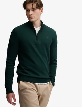 Superdry Herren Essential Pullover mit Halbzip Schmale Passform Green - Größe: Xxxl - 74.99 - FashionsVida