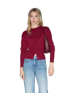 Cardigan 30000082 Cordovan XS - Balmohk - FashionsVida
