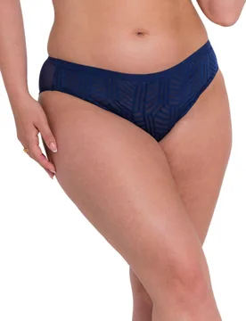 Womens Wonderfull Vibe High Leg Brief - Blue Cotton - Size 3xl - Curvy Kate - FashionsVida