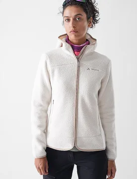 Giacca in pile da donna Kathi Polar Hoodie crema 34 - VAUDE - FashionsVida