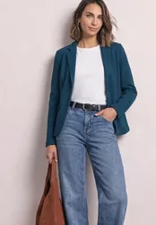 Basic Blazer mit Struktur female Blau