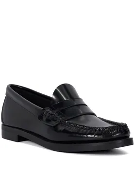 Womens Ladies Ginnie - Leather Penny Loafers - Black Material_leather1 - Size Uk 4 - Dune london - FashionsVida