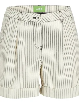 Short Maddy Rlx Ctn Blanc De Blanc Black Pinstripe L - Jjxx - FashionsVida