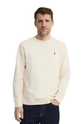 Mens Crew Neck Relaxed Fit Sweatshirt Sweatshirt27 - White Cotton - Size Medium