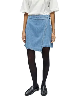 Jupe Courte Rosie Denim Light Blue Denim 42 - Object - FashionsVida