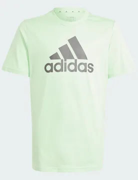 T-shirt Essentials Big Logo Cotton 11-12A Semi Green Spark / Charcoal - Adidas - FashionsVida