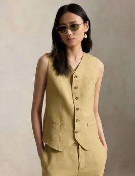 Chaleco de mujer en lino - Polo Ralph Lauren - FashionsVida