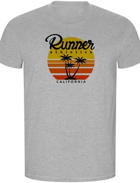 Maglietta A Maniche Corte Runner Athletics Eco Heather Grey M - Kruskis - FashionsVida