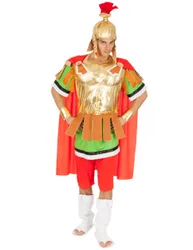 Römischer Legionär Herrenkostüm Asterix und Obelix gold rot