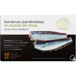 Sardinillas de las rías gallegas en aceite de oliva 20-25 piezas