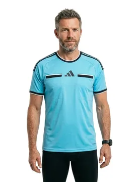 T-shirt à Manches Courtes Referee 26 Bright Cyan / Black M - Adidas - FashionsVida