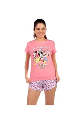 Women's Mickey & Friends Pyjamas in Pink Size: Large - Pink - Size: L