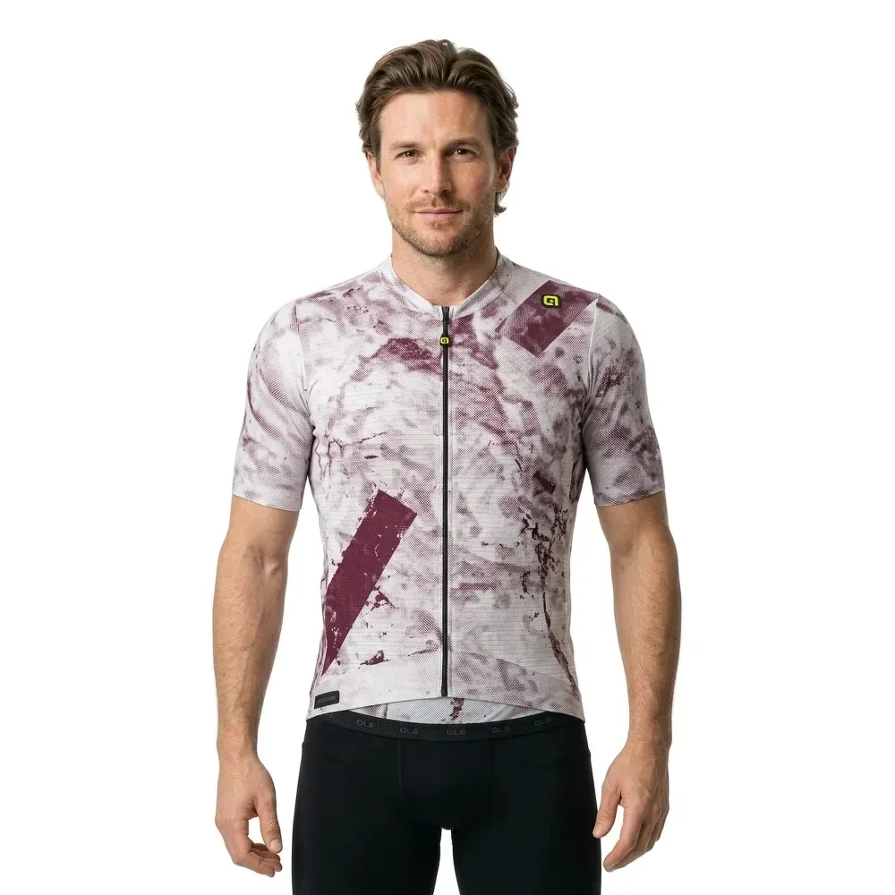 Maglia A Maniche Corte Pr-e Marble Burgundy - Ale - FashionsVida