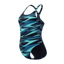 Hyperboom Allover Medalist Swimsuit Dark Teal UK 32 Women
