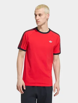 Mens T-shirt 3-stripes - Rosso, rosso rosso Uomo taglia XS - Adidas - FashionsVida