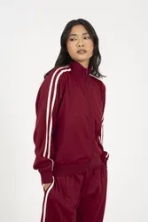 Side Stripe Zip Through Womens Sweatshirt - - Size: XS