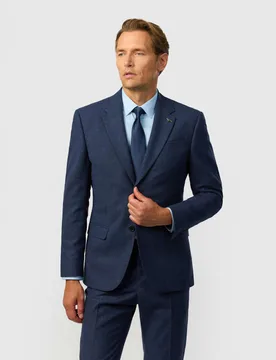 Slim Fit Wool Rich Puppytooth Suit Jacket Navy male - Ted baker - FashionsVida