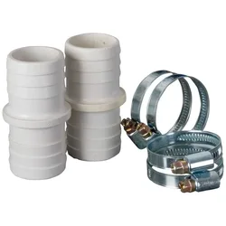 Connectors+4 Clamps White / Silver 38-32 mm unisex