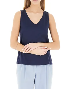 Canotta in satin BLU NOTTE 40 - Pennyblack - FashionsVida